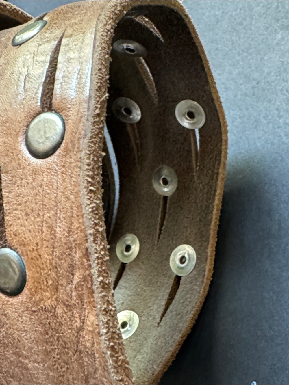 Brave 1992 Brown Leather Studded Belt - Picture 16 of 16